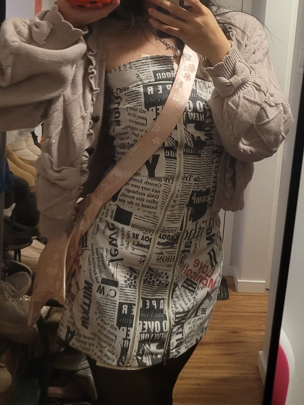 Newspaper Mini Dress Love McNicoll